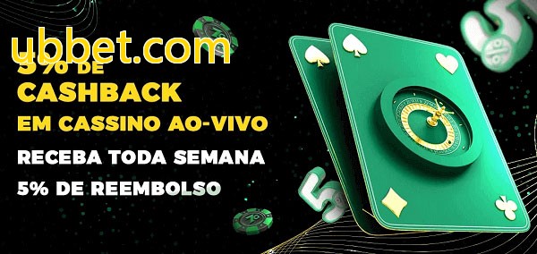 Promoções do cassino ao Vivo ubbet.com